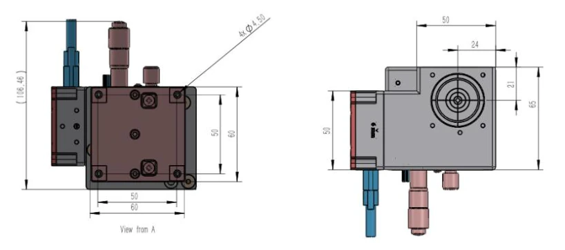Mechanical outline and mounting dimensions in millimeters