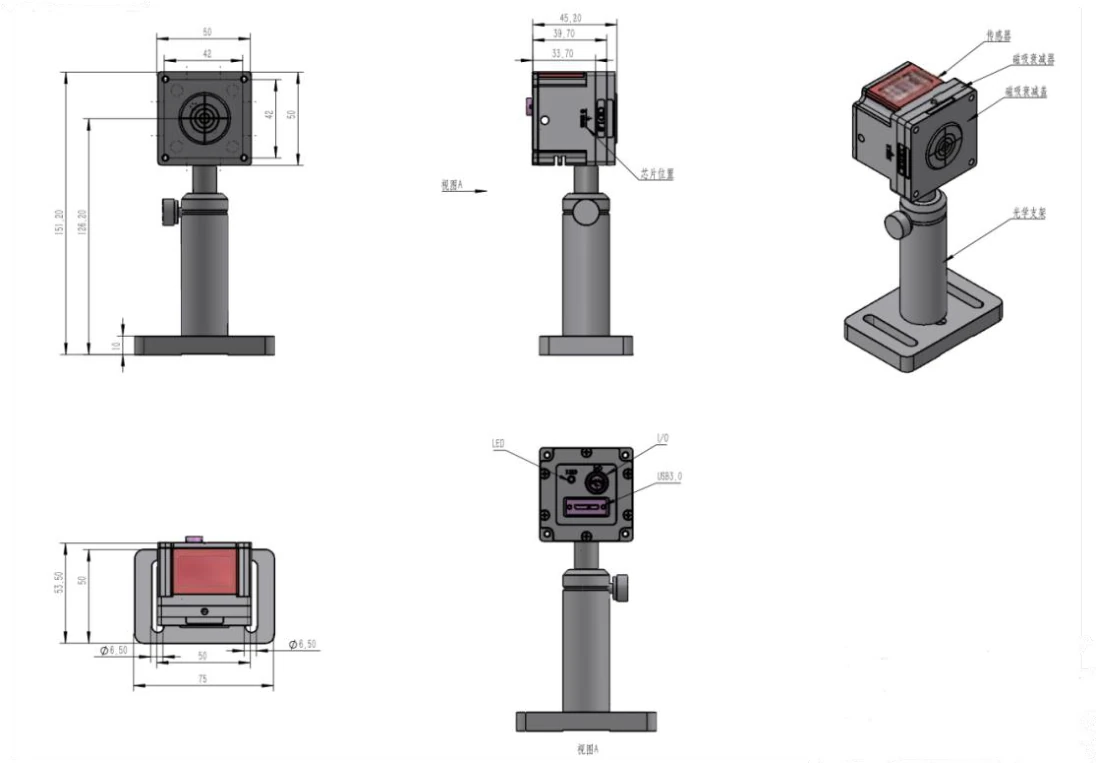 Mechanical outline and mounting dimensions in millimeters