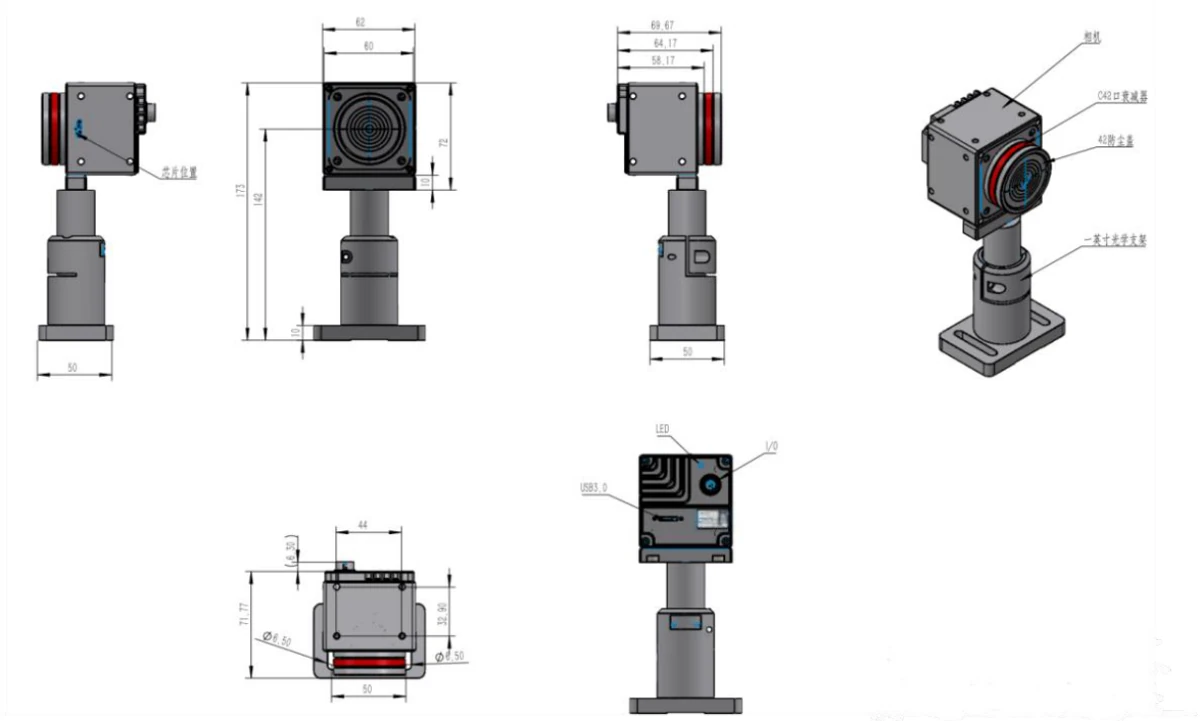 Mechanical outline and mounting dimensions in millimeters