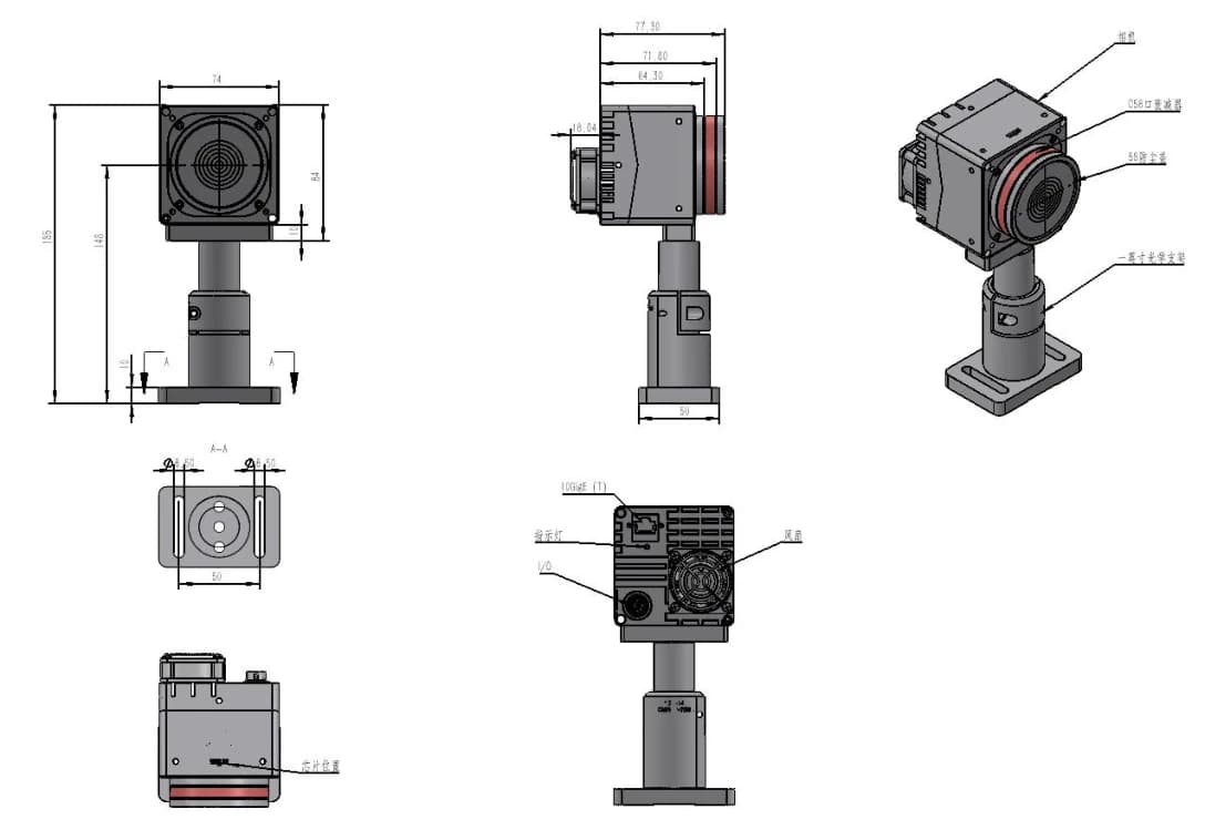 Mechanical outline and mounting dimensions in millimeters