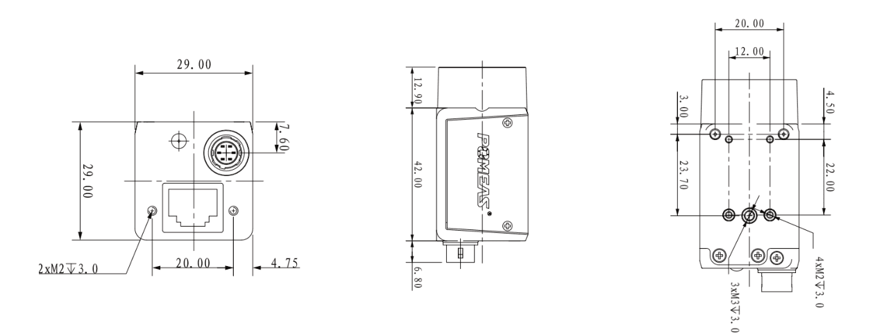 PMS-CCN-050E15CSC product size diagram from its model datasheet