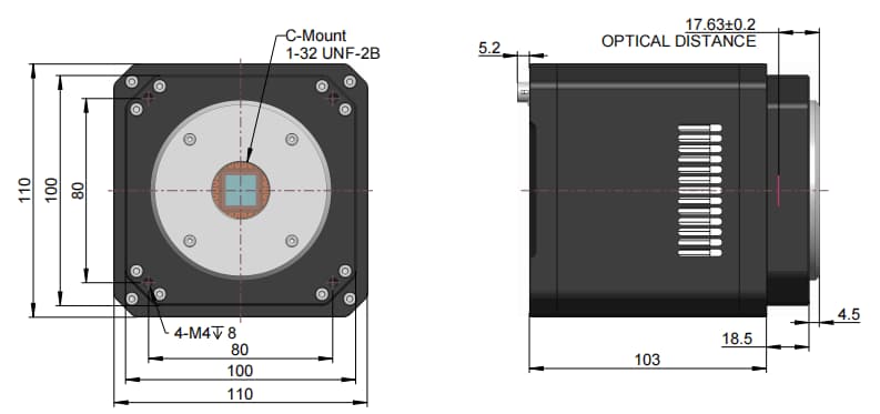 MAX-GSENSE MAX04AM / MAX04BM outline dimensions
