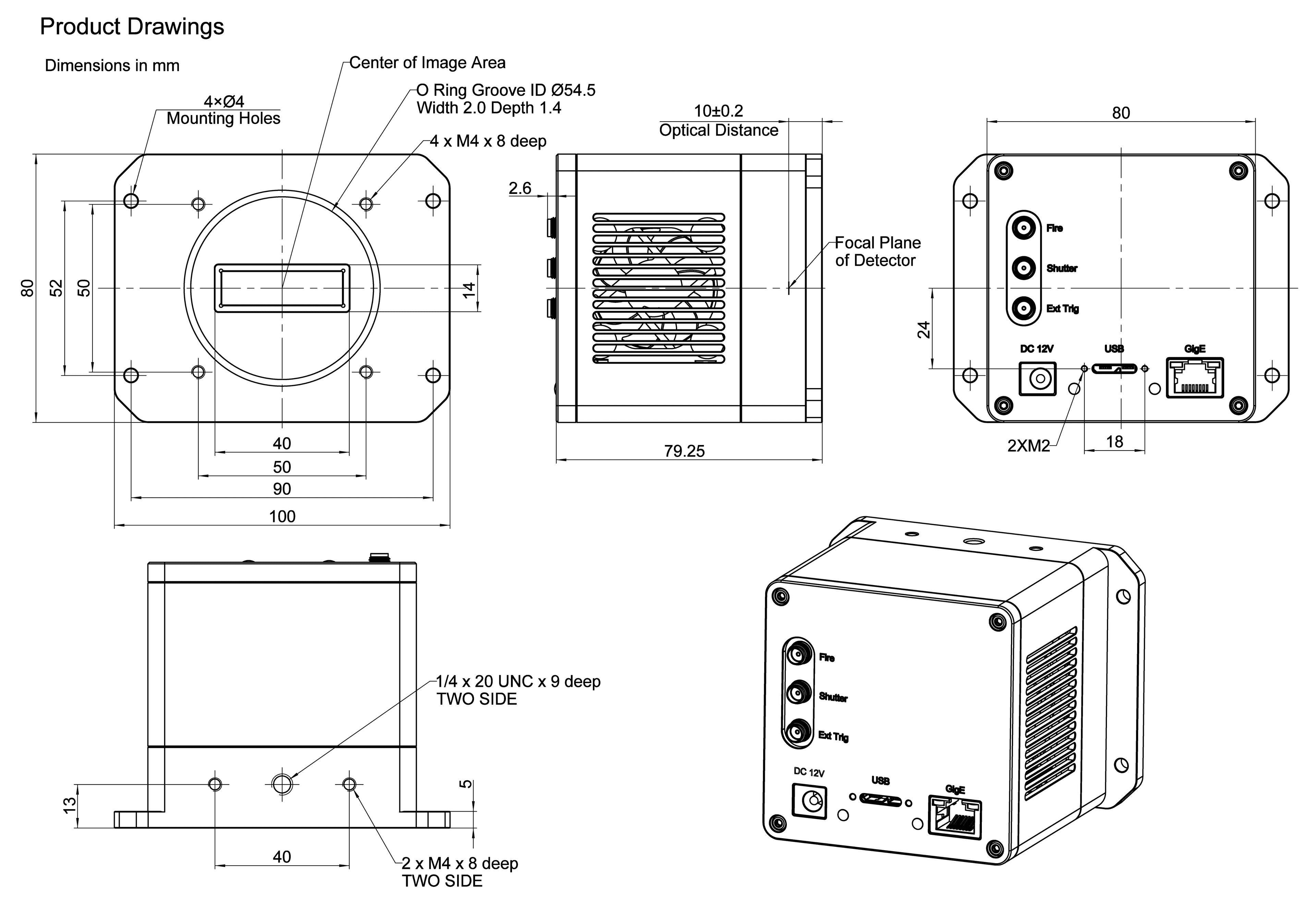 sCCD01AM Series mechanical dimensions