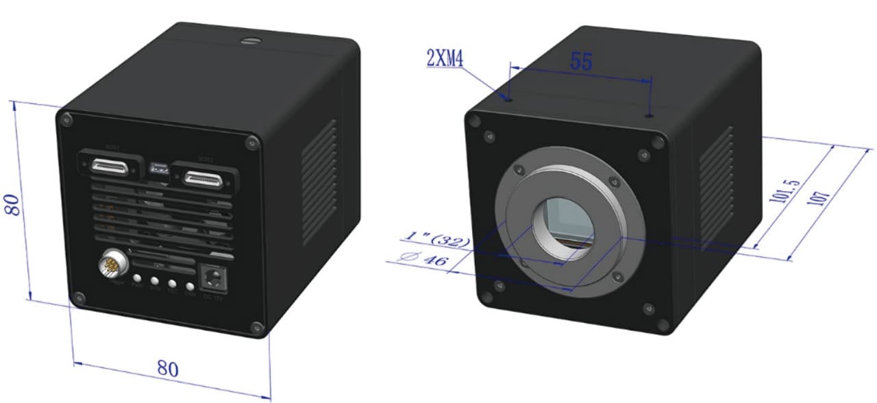 CameraLink Dimensions Drawing