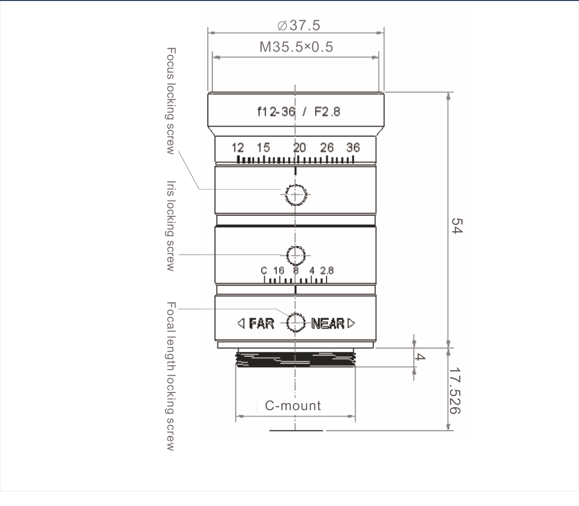 PMS-1236MC dimension drawing (mm)