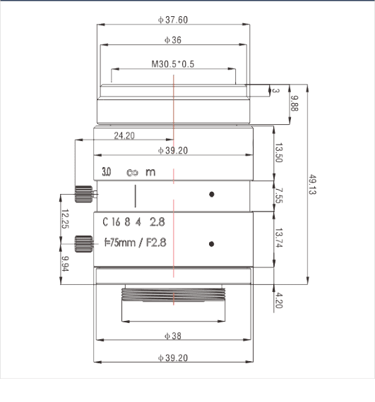 PMS-75MC dimension drawing (mm)