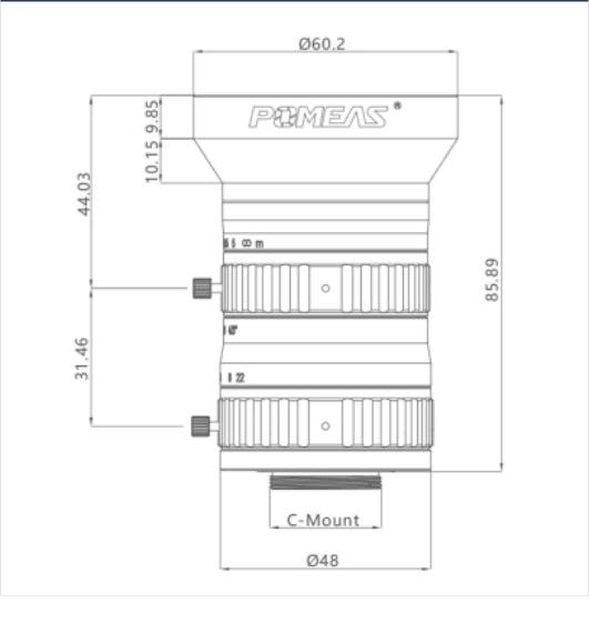 PMS-16LC10M dimension drawing (mm)
