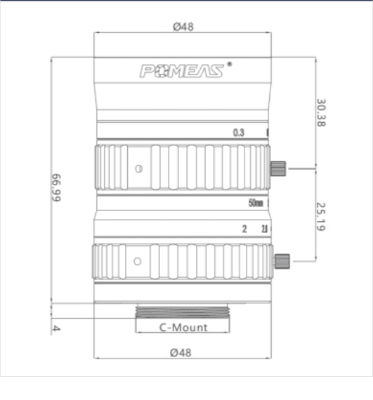 PMS-50LC10M dimension drawing (mm)