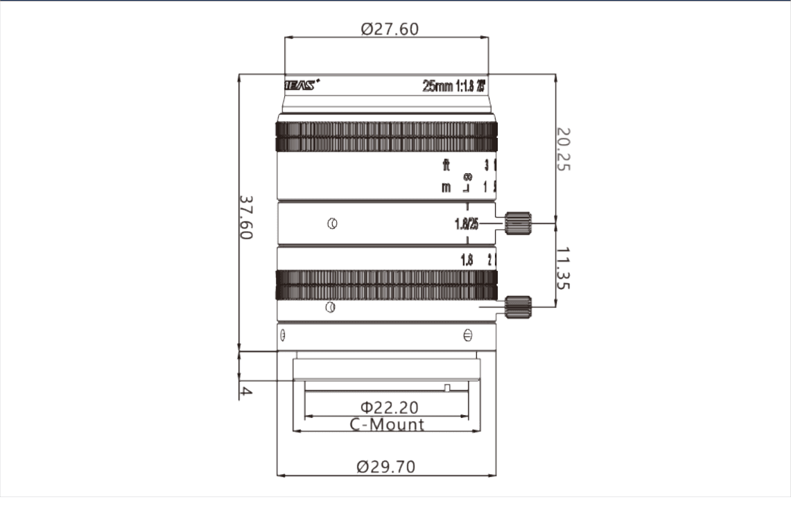 PMS-25MC10M dimension drawing (mm)