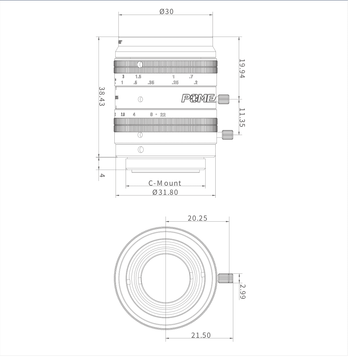 PMS-35MC10M dimension drawing (mm)