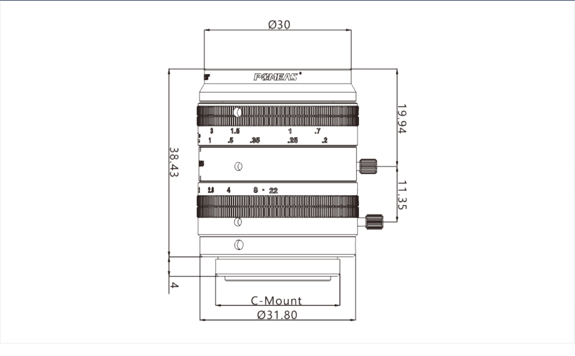 PMS-35UC20M dimension drawing (mm)
