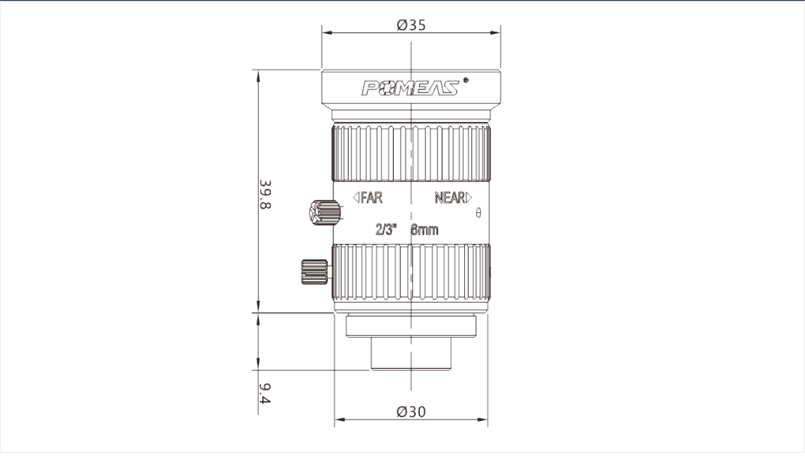 PMS-08MC10M(A) dimension drawing (mm)