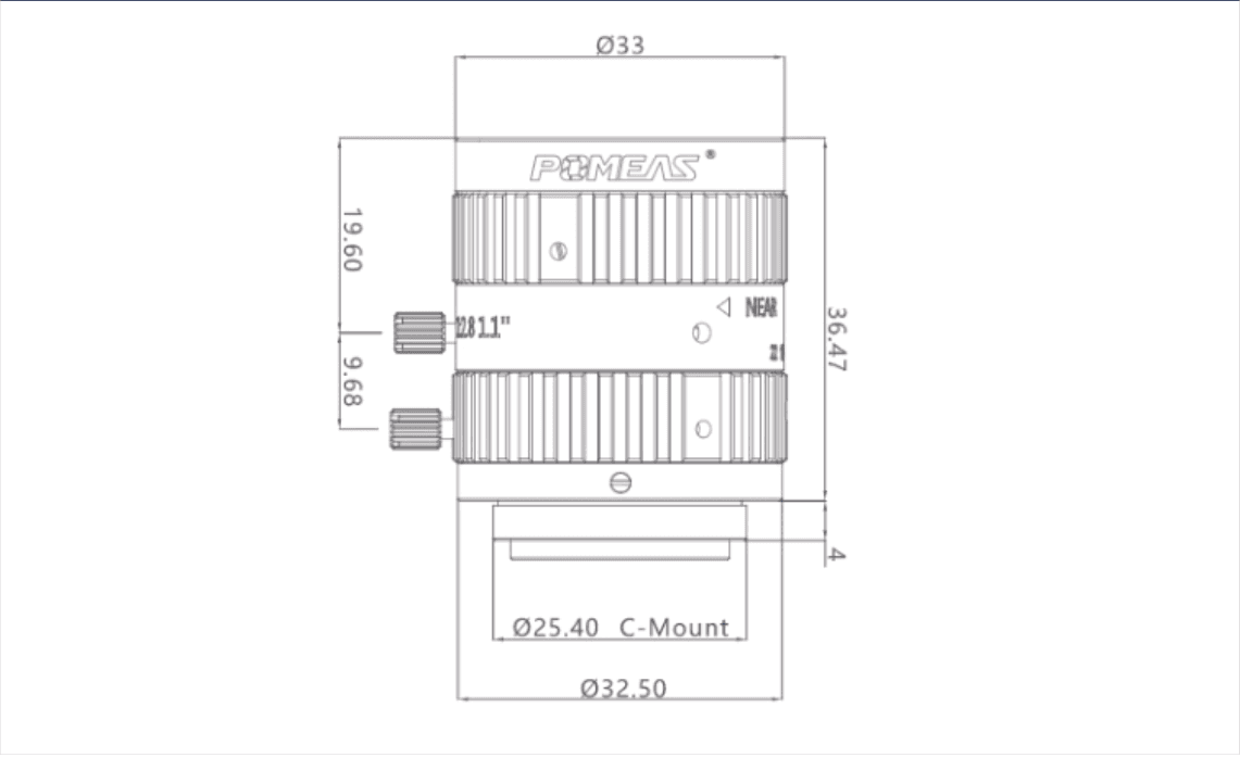 PMS-25VC20M dimension drawing (mm)