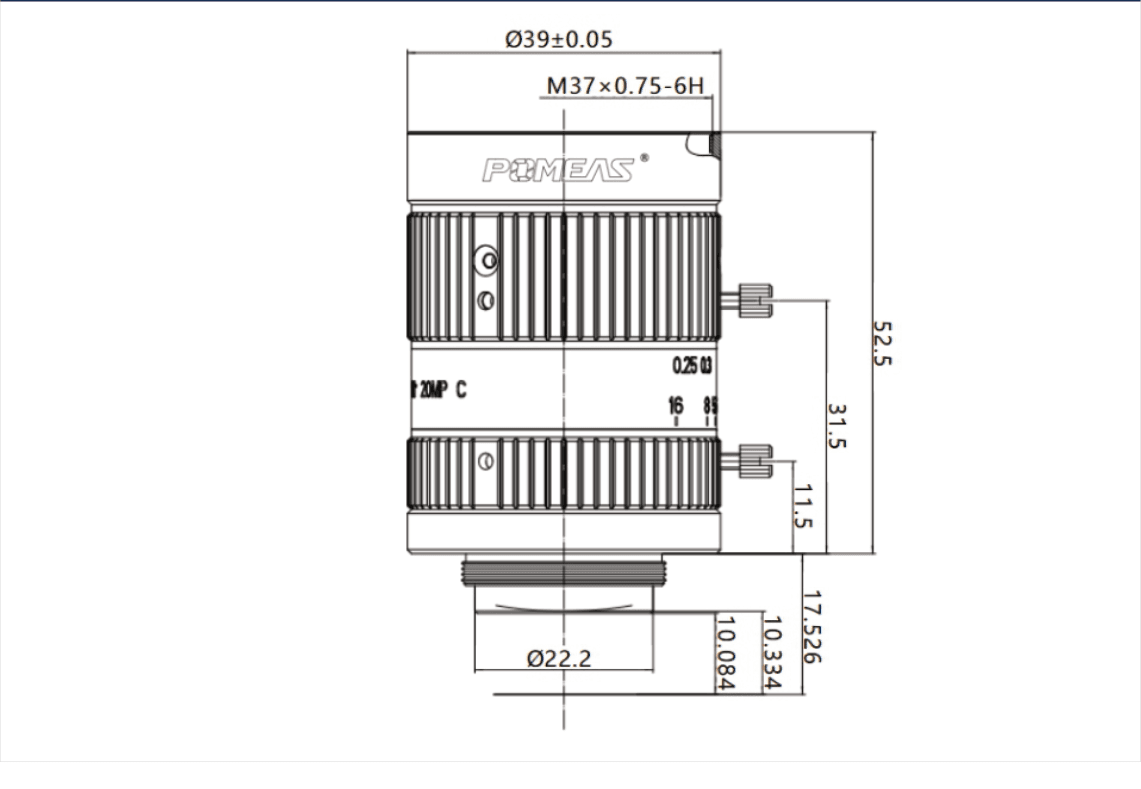PMS-50VC20M-C dimension drawing (mm)