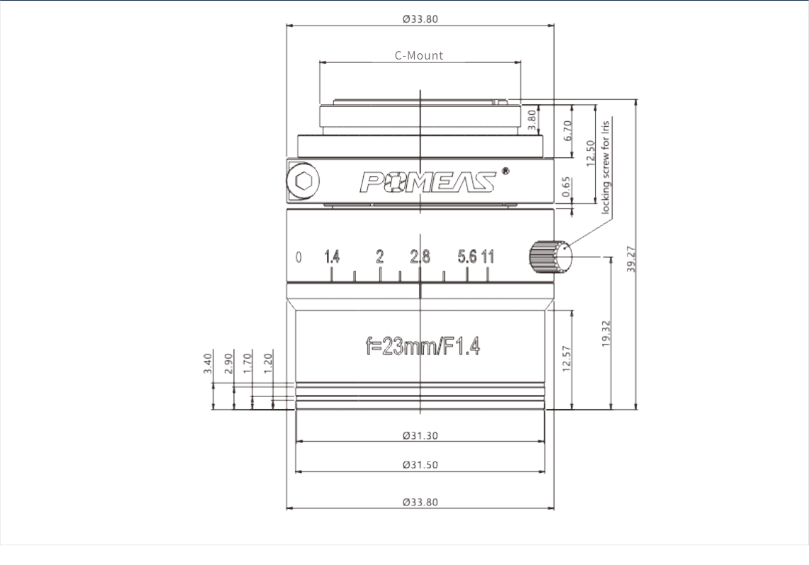 PMS-23MC dimension drawing (mm)