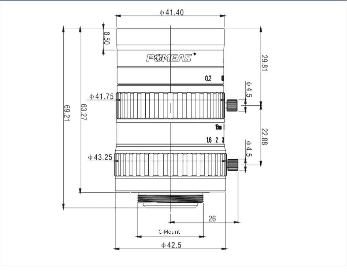 PMS-16LC5M dimension drawing (mm)