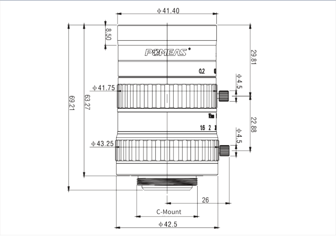 PMS-16MC5M dimension drawing (mm)