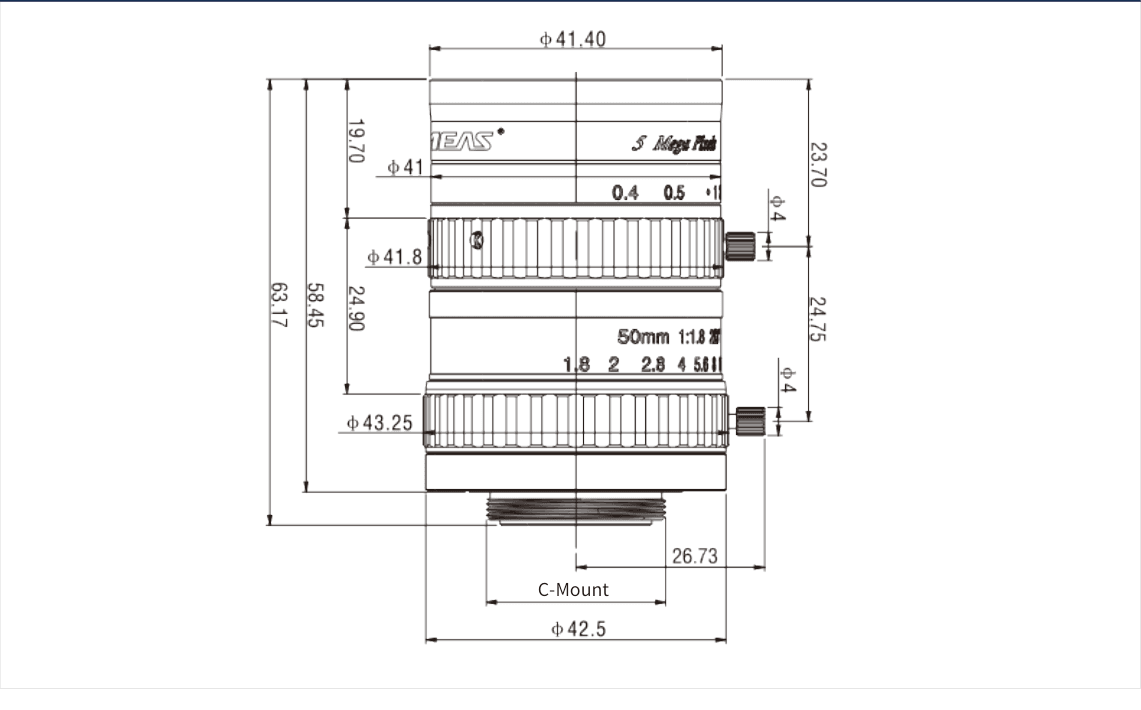 PMS-50MC5M dimension drawing (mm)