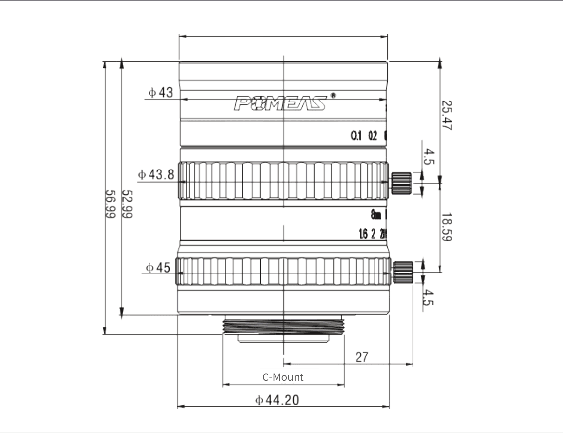PMS-08MC5M dimension drawing (mm)