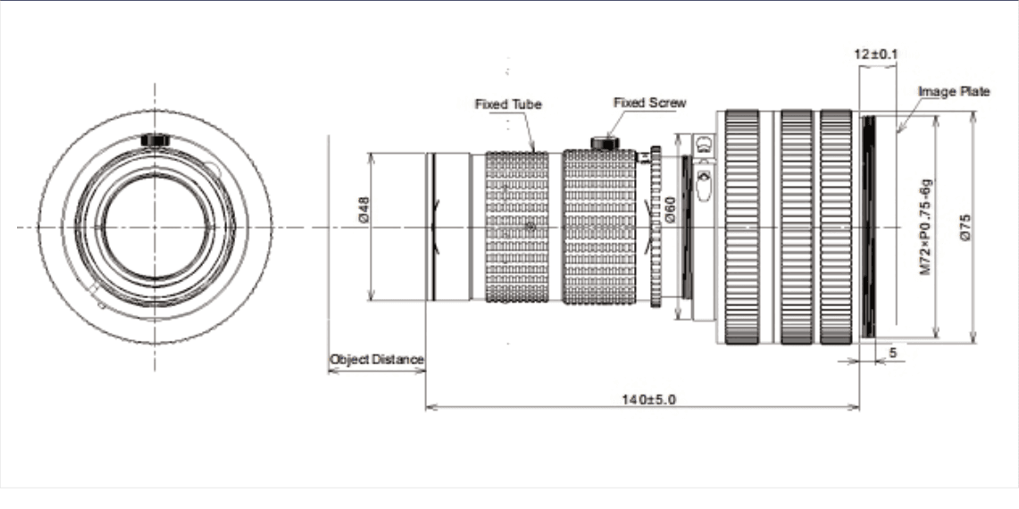 PMS-LLB025-8040M dimension drawing (mm)