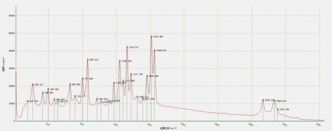 Paracetamol tablet Raman spectrum measured with the 785 nm system