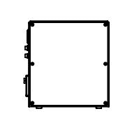 Multi-channel spectrometer dimension drawing, end view