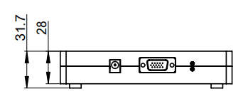 EX-TA trigger box dimension drawing, side view