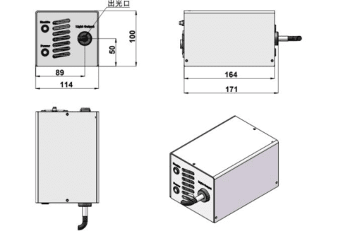 Mechanical outline and interface dimensions in millimeters; use the drawing for mounting.