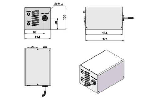 Mechanical outline and interface dimensions in millimeters; use the drawing for mounting.