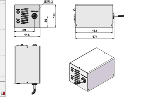 Mechanical outline and interface dimensions in millimeters; use the drawing for mounting.