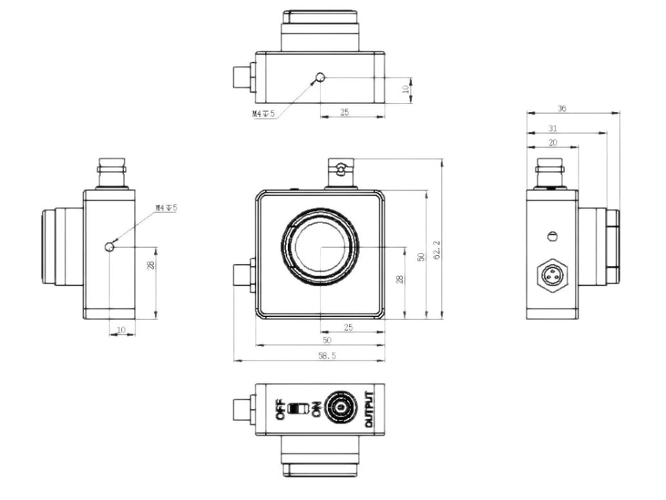 DA350-SI mechanical outline