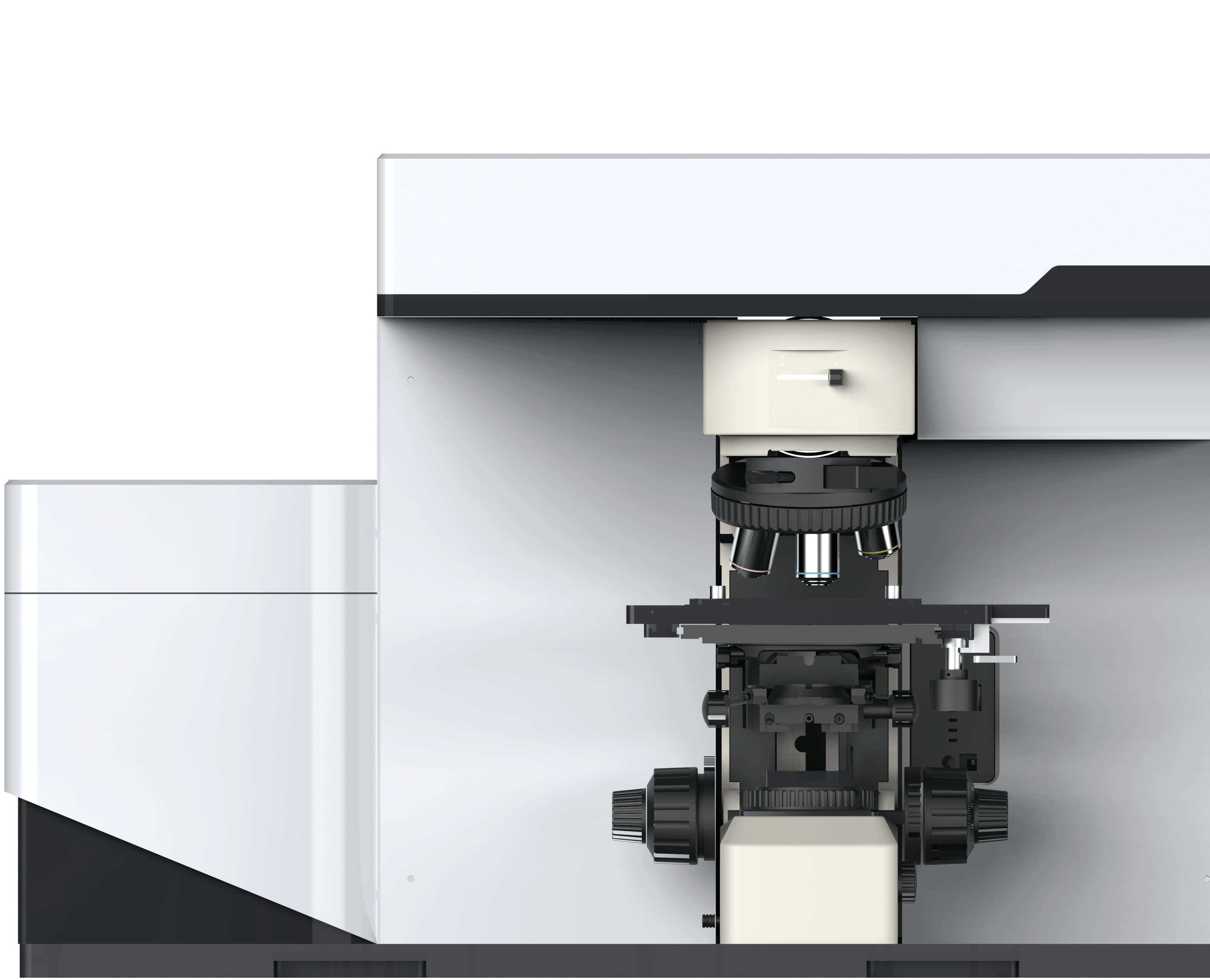 Confocal Raman microscope measuring a sample