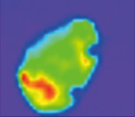 MoS₂ triangular nanosheet — optical microscopy image