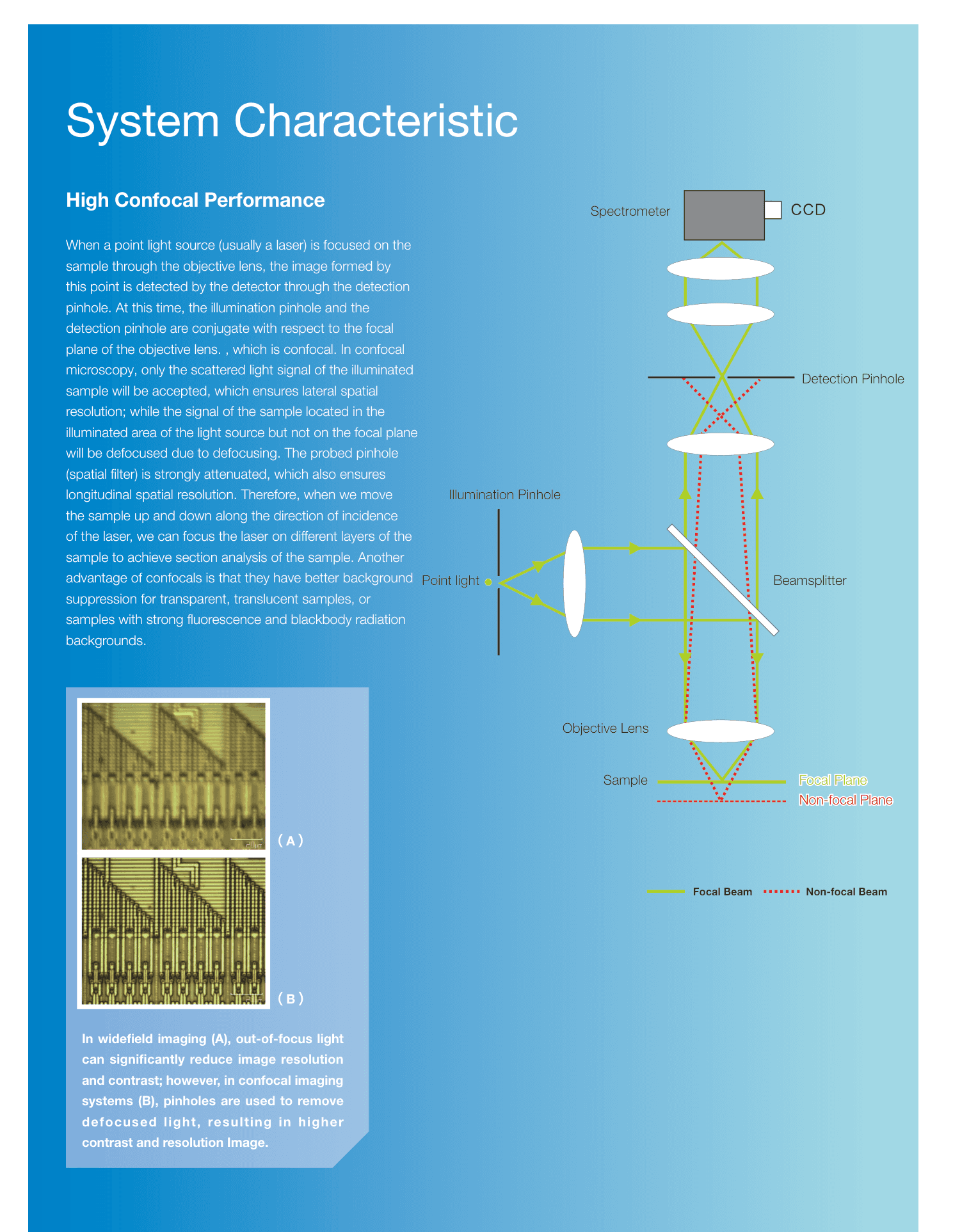 Catalogue confocal Raman optical path principle