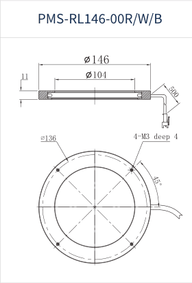 PMS-RL146-00R/W/B dimension drawing (mm)