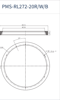PMS-RL272-20R/W/B dimension drawing (mm)