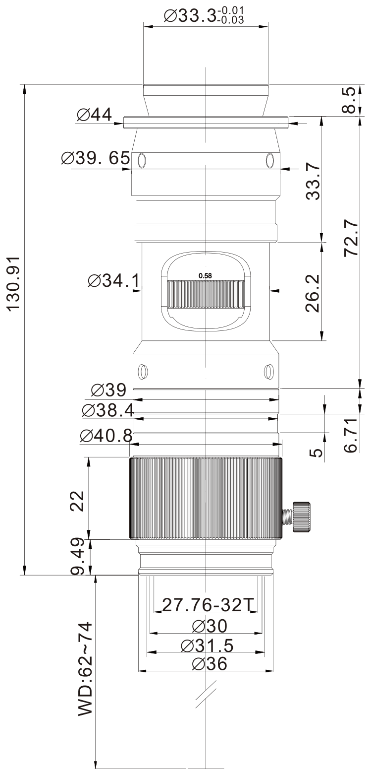 PMS-Z125C-H12 dimension drawing