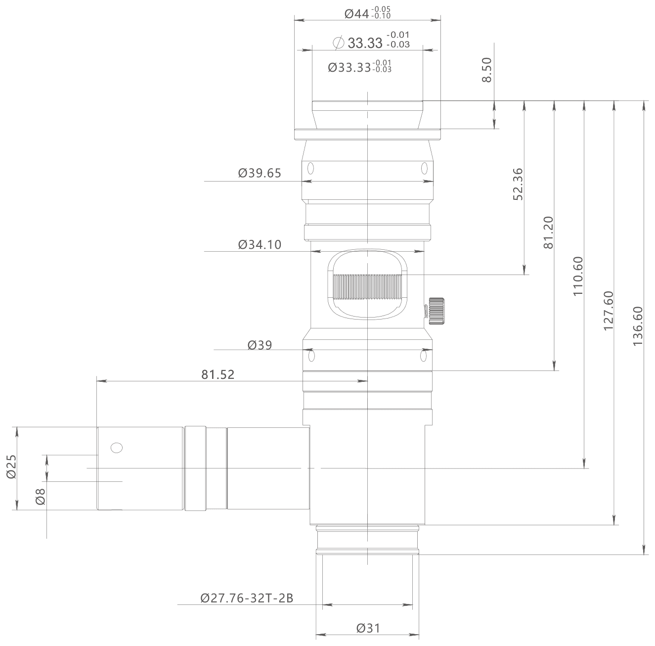 PMS-Z125C-C dimension drawing