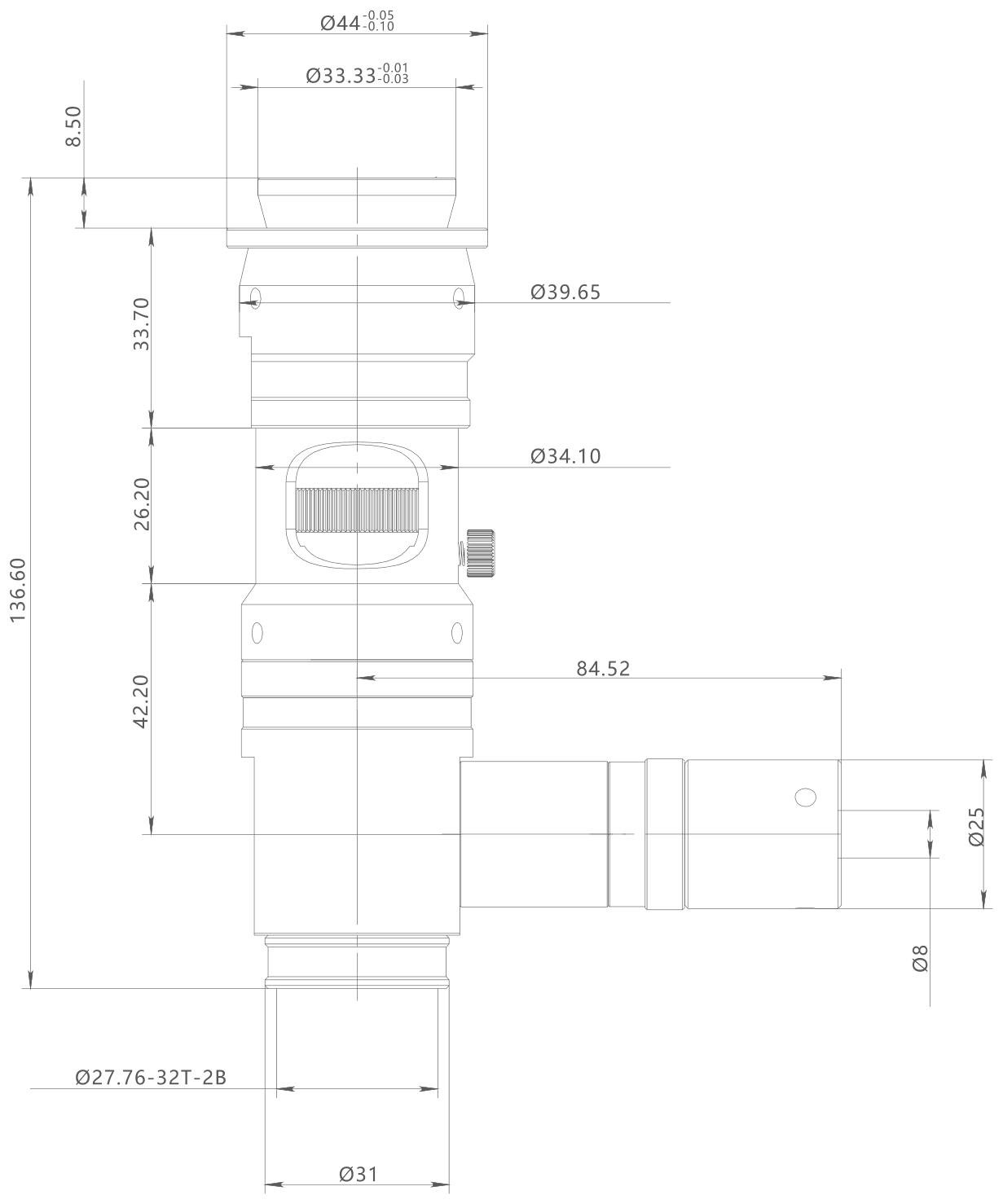 PMS-Z125D-C dimension drawing