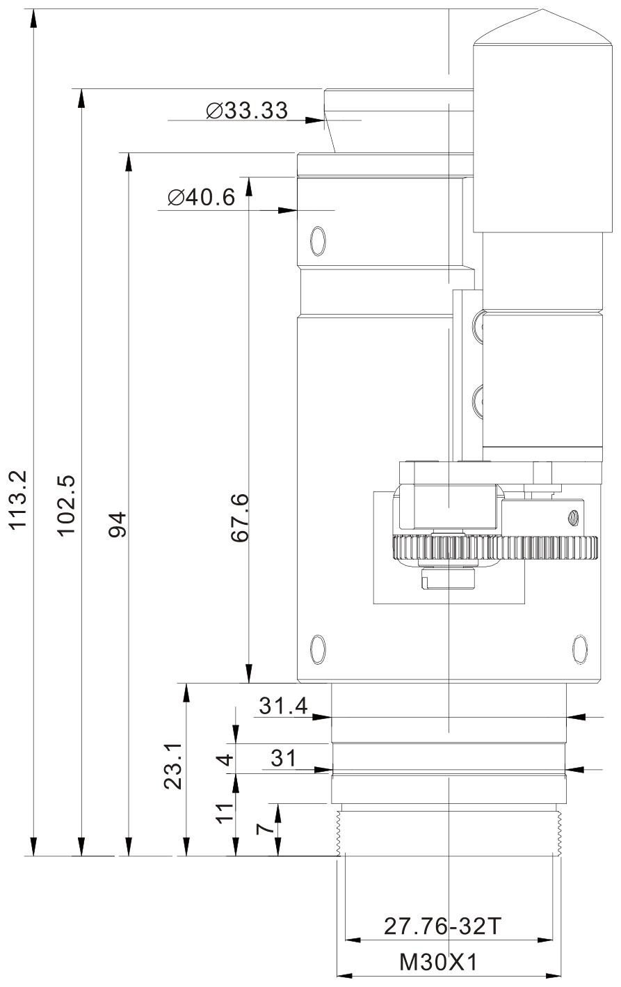 PMS-Z125M dimension drawing