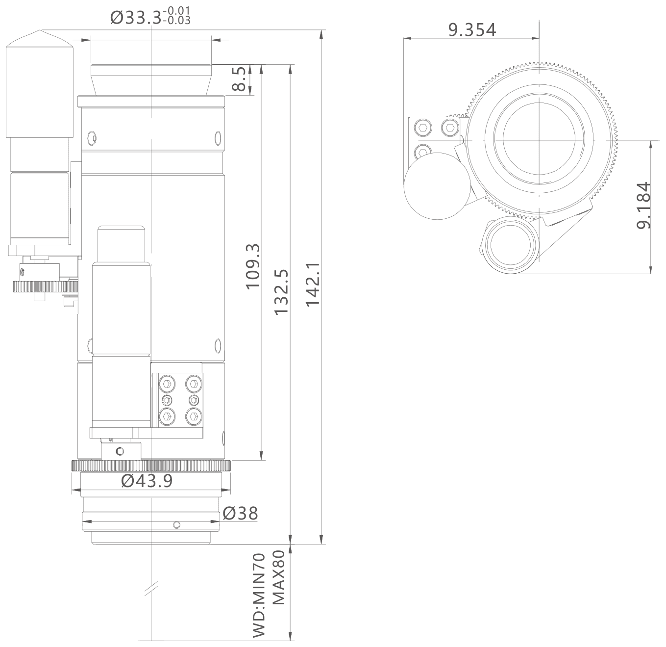 PMS-Z125M-CH12M dimension drawing