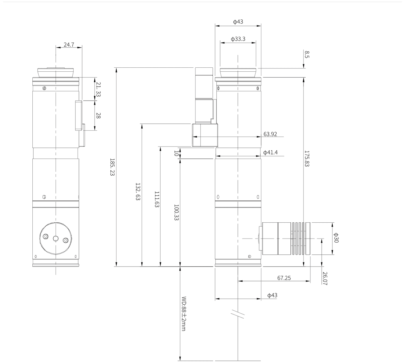 PMS-6805-K dimension drawing