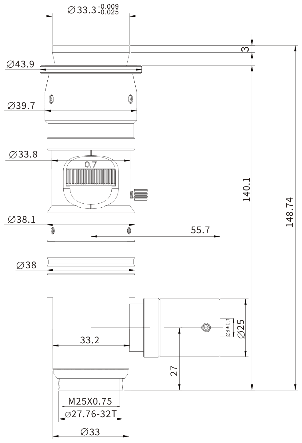 PMS-Z65C-C dimension drawing
