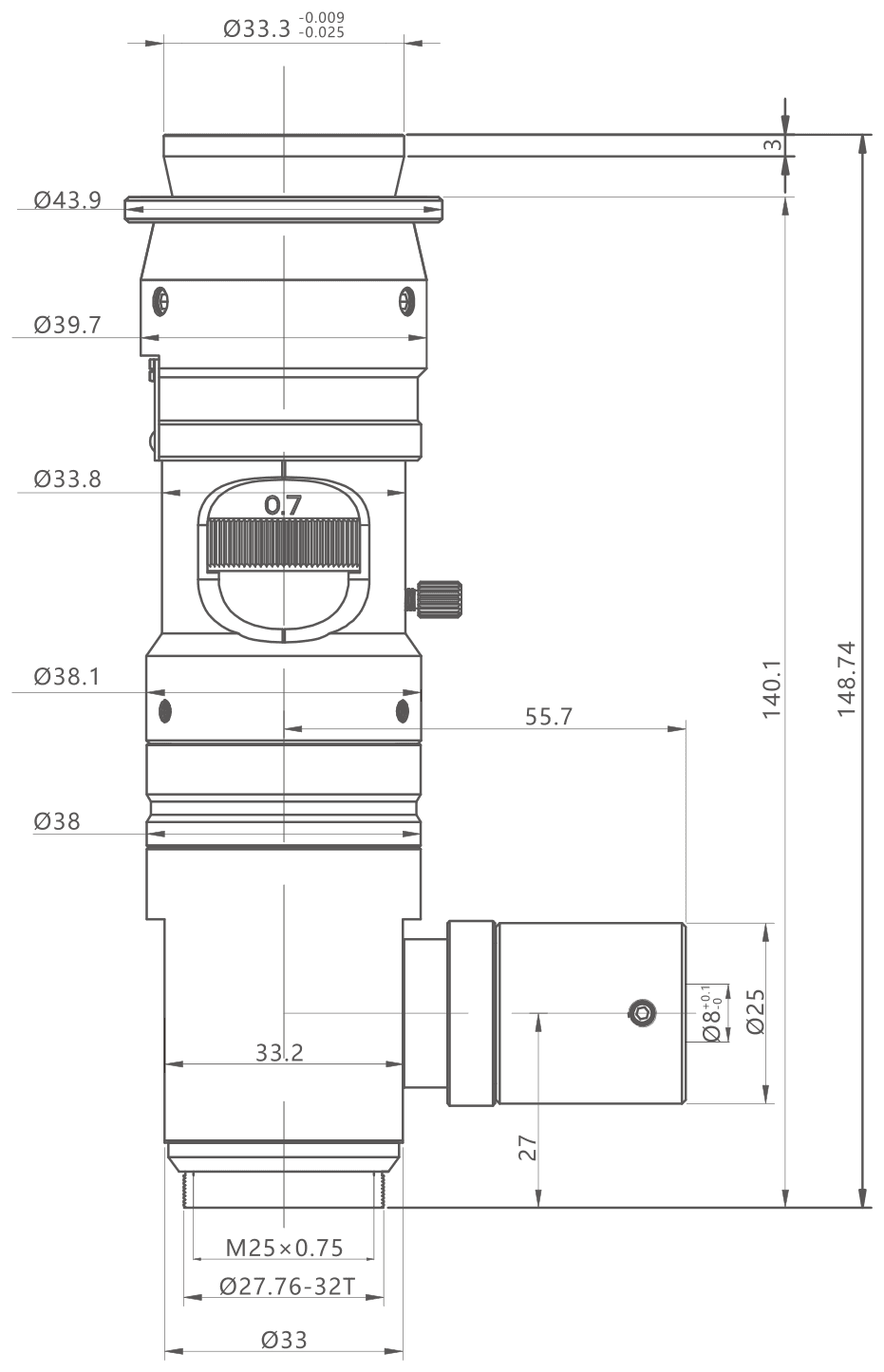 PMS-Z65D-C dimension drawing