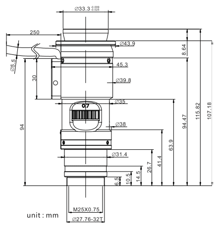 PMS-Z65F-RS dimension drawing